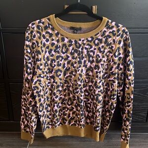 J . Crew brand new leopard sweater size medium